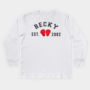 Becky est 2002 Kids Long Sleeve T-Shirt